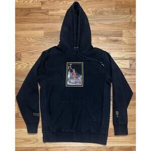 Trophy Room Michael Jordan Mosaic Black Hoodie Pullover Size Small